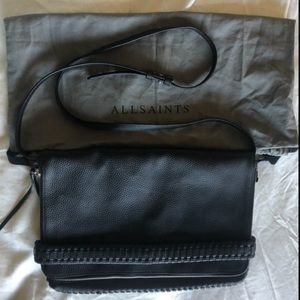 AllSaints Club Large Clutch - Black